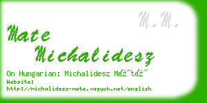 mate michalidesz business card